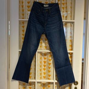 Madewell Demi boot cut raw hem 26